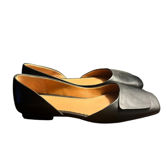 FRANCO SARTO TRACY FLATS SIZE 8.5 SQUARE TOE w/ FLAP DETAIL SLIP-ONS - Picture 2 of 7